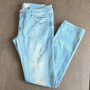 CAbi Women’s Light Blue Distressed Denim Jeans - Size 2